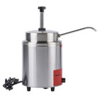 3 5 Qt  Electric Countertop Nacho Cheese Sauce Fudge Warmer Pump Dispenser 120-v