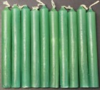 10 Chime Spell Candles Green  Mini 4   wicca  Pagan  Altar 