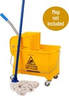 Mop Bucket With Wringer  22 Qt  5 5 Gallon   Floor Cleaning  Handle  Wheels