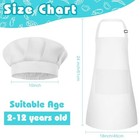 Kids Apron And Chef Hat Set Children Apron Adjustable With 2 Pockets 1 White