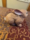 Vintage Ceramic Bunny 5 5  x3  x5   Brown White