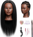 Mannequin Head Human Hair  100  Real Human Hair Cosmetology Training Head   Mann