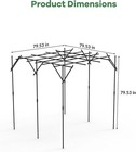 Metal Garden Arch Assemble Freely Multiple Sizes Pergola Arbor Climbing Plant