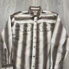Vintage Scully Western Pearl Snap Shirt Mens Small Brown Embroidered Rockabilly