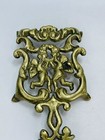 Vintage Brass Footed Trivet Cherub Angels Putti Filigree Heavyweight Victorian