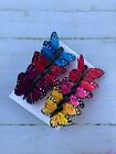 12 Feather Monarch Butterflies 1inch Assorted Colors Artificial Butterfly Picks