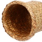 Seagrass Garbage Bin Wastebasket Trash Can Wicker Waste Paper Basket Organizer