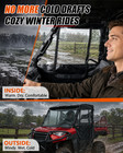 For Polaris Ranger 1000 xp 1000 Waterproof Cab Enclosure Door Kit Roll-up Window