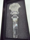 Versace Rosenthal Medusa Frosted Clear Crystal Wine Bottle Stopper In Box