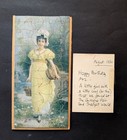 Antique Wood Jigsaw Puzzle 20th Century Victorian Woman Vintage Complete 84 Pcs
