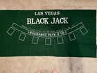 Vtg Wooden Blackjack Shoe Card Dealer Reversible Felt Craps Table Cover 75   x 35   