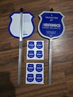 2 Brinks Reflective Security Yard Signs With Stake   8 2-sided Decals Brand New