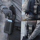 Tactical Outdoor Phone Pouch With American Flag Adjustable Strap