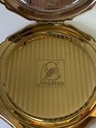 Vintage Art Deco Stratton Gold Tone    White Powder Compact W mirror - 328