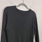 Minus33 Top Womens Medium Black Midweight Base Layer Crew 100  Merino Wool Flaw