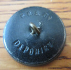 Antique Brass Picture Button Dahlia Flower P B   Co Deponirt Wire Shank