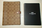 Coach Notebook Business Planner With Signature Print Canvas Leather In Khaki New