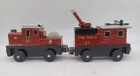 Unique Handmade Wood 2 Pc Fire Train - Brio  Thomas   Friends Compatible