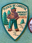 Lot Of 5 Vintage Embroidered Outdoor Patches Yellowstone ranger Rick smokey Bear