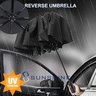 Upf 50  Anti-uv Sun Rain Block Windproof 3 Folding Golf Umbrella Auto-open close