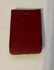Tumi Voyageur Red Leather Monogram Luggage Hang Tag Replacement     Free Shipping 