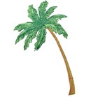 Large Palm Tree Applique Patch - Tropical Badge Embroidered Beach 4 75  Iron On