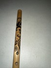 Vintage Bamboo Flute Or Whistle Dragon Design Made In Japan