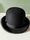 Vintage Black Felt Bowler Derby Hat Size 7 1 2 Berg Fifth Avenue Bell   s Tacoma