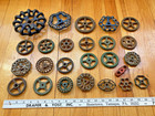 Lot 25 Vintage Industrial Heavy Cast Iron Faucet Valve Handle Steampunk Yard Art