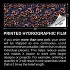 American Skulls - 20  X 38  Hydrographic Film Hydro Dipping Dip Water Transfer