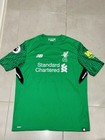 Match Worn 2018 Liverpool Loris Karius Worn Shirt With Club Coa         
