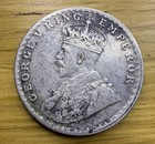 1916 British India George V  917 Silver One 1 Rupee In Fair Condition Bombay