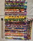 Vintage 2000s Novelty Pencil Lot Unsharpened Y2k Holiday Movie Sports Fuzzy Etc