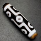 Rare Tibetan Buddhism Agate 9 Eyes Totem Dzi Bead Amulet Necklace Pendant G055