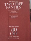 New 3 Victoria s Secret Coupons  10 Off   50   25 Off  100   Panty Ex  Aug 27