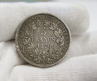 1870 A France 5 Francs Silver Coin Fine  