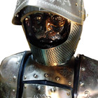 Vintage Nikka Whiskey Ltd Armor Knight Silver 6 Shot Glass Decanter Brown Used