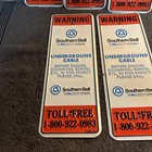 Nos Southern Bell Underground Cable Warning Signs Set Of 5 11 x4  Bell South Co