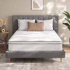 Queen Hybrid Mattress Medium Firm - Cooling Pillow Top  Edge Support