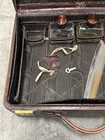 Vintage Shortrip Crocodile Embossed Genuine Cowhide Leather Case  read 