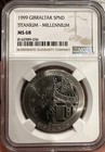 1999 Gibraltar 5pnd Titanium - Millennium - Ngc Ms68