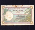 Belgium Belgian Congo 5 Francs 1926  P-8 