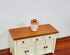 Dollhouse Large Jug With Handle Brown   Cream Ceramic 1  1 12 Scale Miniature