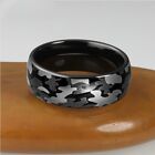 8mm Camouflage Tungsten Carbide Ring Band Men Women Tungsten Ring Comfort Fit