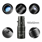 Dual Focus Zoom Monocular 16x52 Telescope Optics Bak4 Prism Night Vision Camping