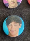 Vintage One Direction Head Shot Individual Button Pins Louis Harry Niall   Liam