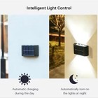 2pc Led Solar Lights  Outdoor Atmosphere Wall Lamp up And Down Light Control 