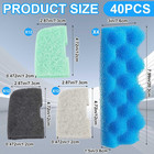 40 Pcs Replacement Filter Media Kit Compatible With Fluval 306 307  Aquarium Fil