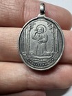 Imperial Russian 84 Silver Pendant Virgin Umilenie   St Seraphim Icon 3 0g