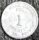 Arizona State Tax Commission 1 Mill Sales Tax Payment Token 15mm  c2183 